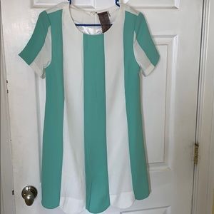 Hope’s Aqua & White Striped Dress Size Small